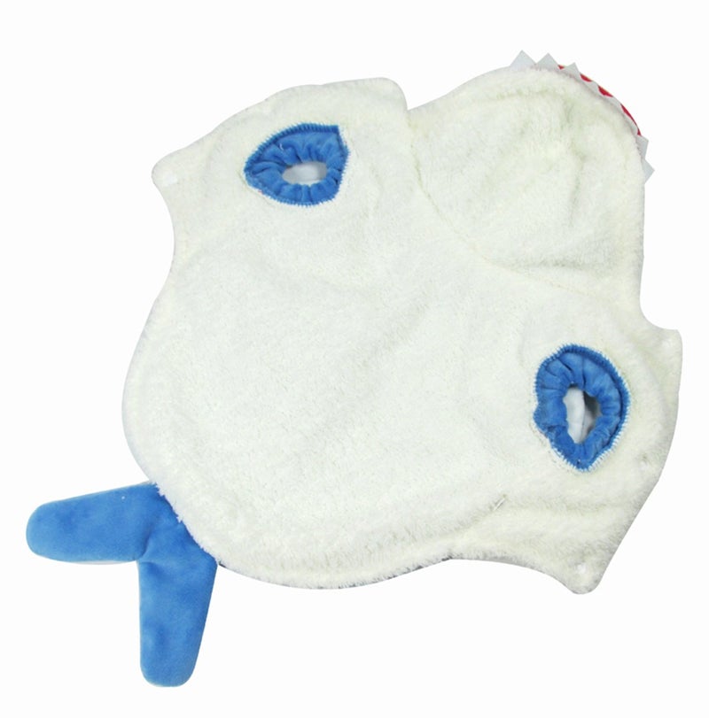 Mogoko Funny Dog Cat Shark Costumes, Pet Halloween Christmas Cosplay Dress, Large Pet Shark Costume, Animal Fleece Hoodie Warm Outfits Clothes (4XL Size) - Image 5